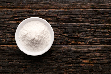 Baking soda powder in the bowl - Healthy food