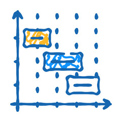 time intervals erp doodle icon sketch vector. time intervals erp sign. isolated symbol illustration
