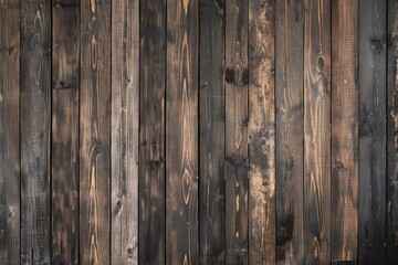 Wooden wall close-up with vertical planks, unique grain patterns, varying colors, textures. Smooth, rough, light, dark wood planks, no text, objects. Elevated angle, clear view, constant structure.