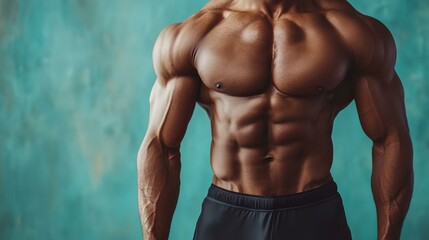 Fototapeta premium a man with a muscular body