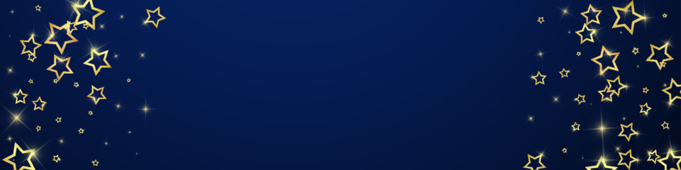 Gold sparkling star confetti.