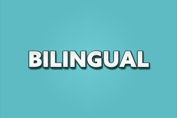 Bilingual. A Illustration with white text isolated on light green background.