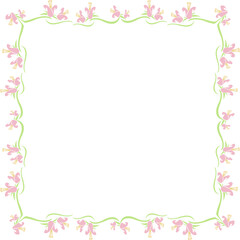 The flower Boarder line for decor or your design concept.