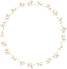 The flower Boarder line for decor or your design concept.