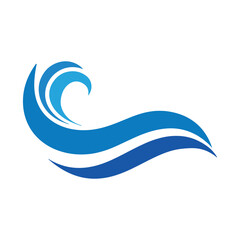 ocean wave abstract water logo