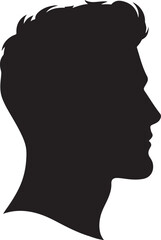 Man head silhouette vector style