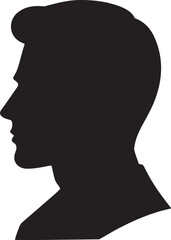 Man head silhouette vector style