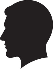 Man head silhouette vector style