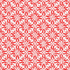 seamless pattern with red flowers