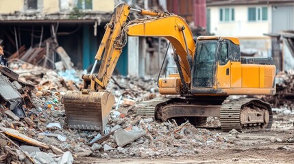 Obraz premium Construction Site Waste Recycling Program