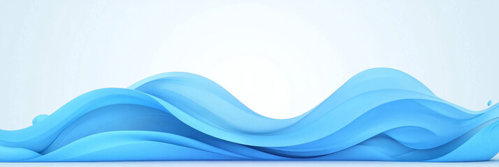 Abstract blue waves on a light background.
