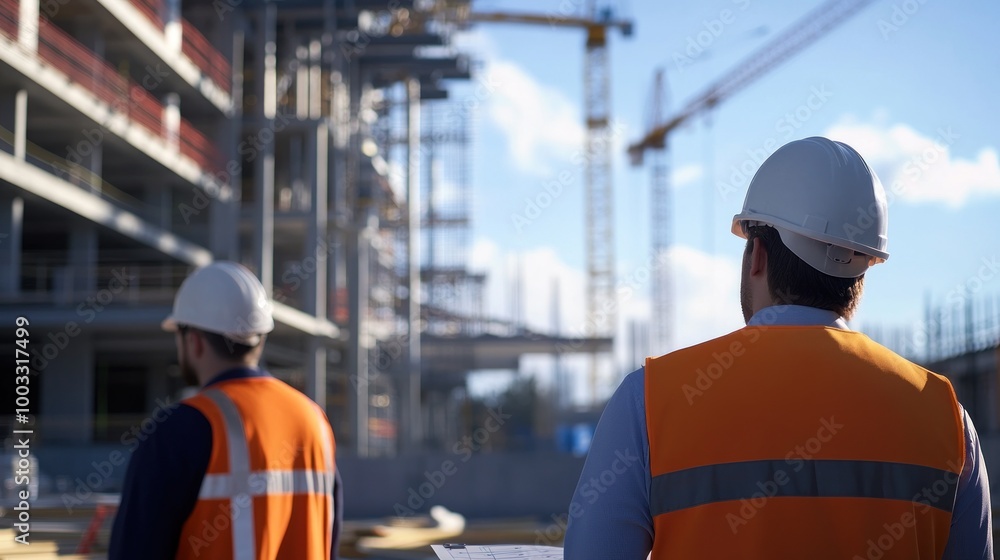 Wall mural generate a photo realistic image of a lean management workshop for a construction project, with proc