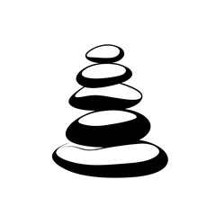 This icon features a simple and clean design of stacked stones, representing harmony, balance, and relaxation commonly associated with wellness practices