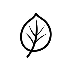 This design features a minimalist line icon of a leaf, representing energy derived from nature, ideal for environmental initiatives and green projects