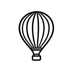 Obraz premium This icon features a minimalist design of a hot air balloon, symbolizing adventure and freedom associated with travel and exploration in the sky