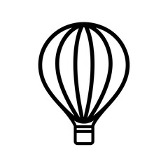 Obraz premium This design features a minimalist air balloon icon, showcasing a simple line style that represents travel, adventure, and the joy of flight in the open sky