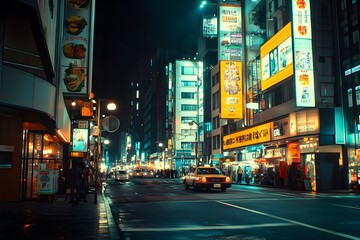 Night Street in Tokyo