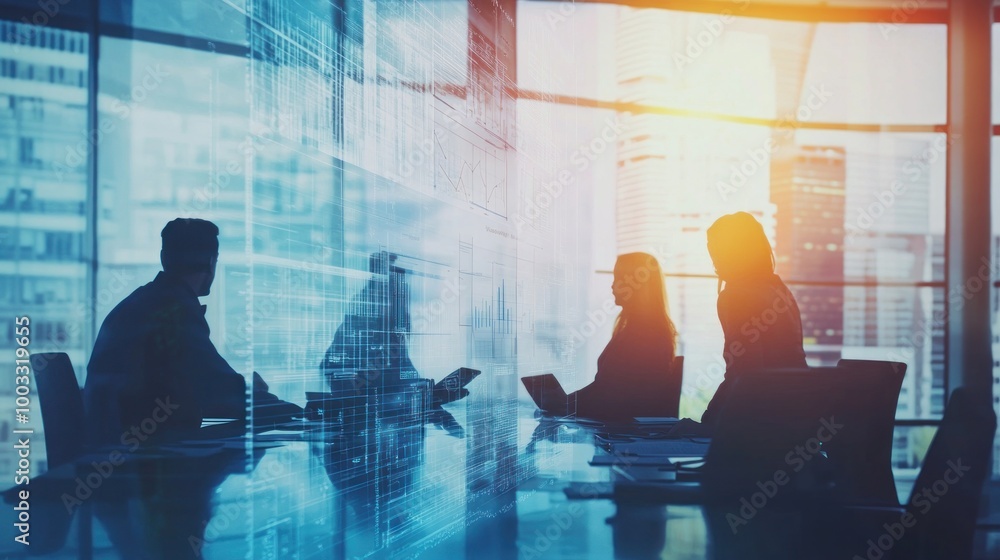 Wall mural generate a photo realistic image of construction project teams collaborating on project tasks, with 