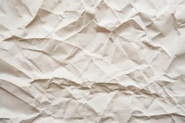 Obraz premium Close-up of crumpled paper texture, rough, corrugated, and crinkled. Organic material, natural, and eco-friendly, white, and wet, fold, and crease, rough surface, texture, and pattern.
