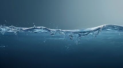 The tranquil surface of water reflects soft morning light as graceful waves ripple outward, creating a peaceful and calming atmosphere that invites contemplation