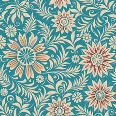 seamless pattern with flowers