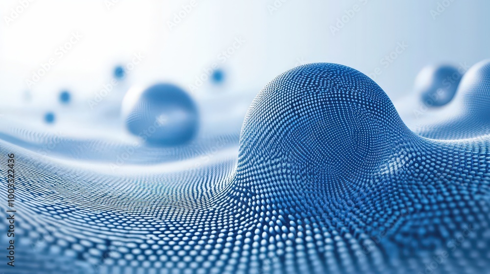 Poster digital global connections: 3d vector illustration of spheres formed by points in modern technology 