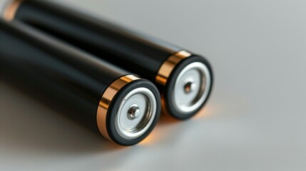 Two AA Batteries with Gold Accents