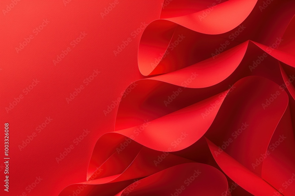 Poster Bright red abstract blank paper background. Close-up of vibrant red color with textured pattern. Empty, grungy, and creative template for design, wallpaper, or copy space.