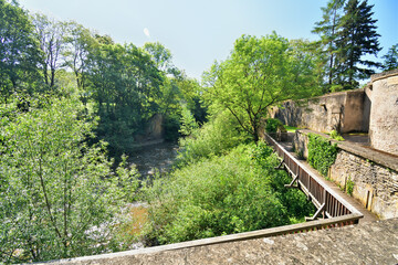 Metz, France. The ramparts of Fort de Bellecroix, the banks of the Moselle and Seille rivers. May 11, 2024.