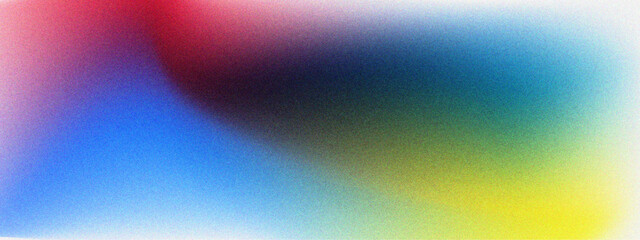 Sky Blue, Rose Pink, Crimson Red, Aqua Blue, Deep Charcoal, and Lemon-Yellow Gradient Background Vintage Grain & Glitter Texture Soft Noise Effect Retro Metallic Shine with Ombre Blend for Digital Art