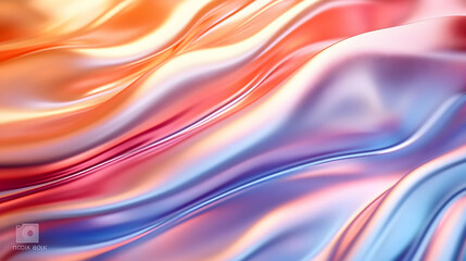 Abstract Background with Orange, Pink, and Blue Swirls