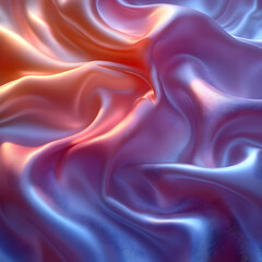 Obraz premium Abstract 3D Background with Soft, Flowing Fabric in Blue and Pink Hues