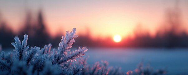 New Years Day sunrise over a frosty city, crisp morning light, deep depth of field showing the peaceful start of the new year 
