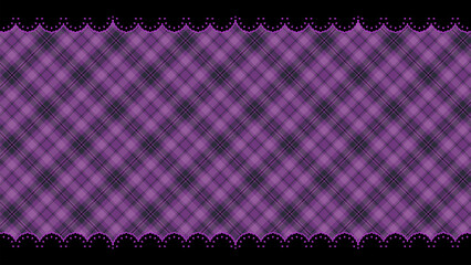 ハロウィンカラーのチェック柄背景