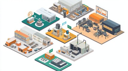 Obraz premium Smart Factory Illustration