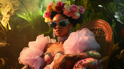 woman_wearing_big_sunglasses_flowers_on_head_ball_gown_003