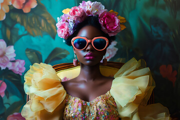 woman_wearing_big_sunglasses_flowers_on_head_ball_gown_003