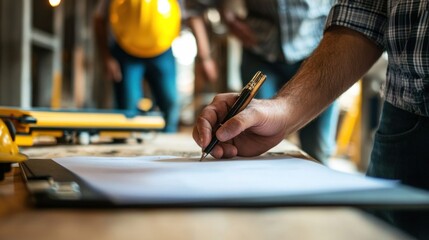 Obraz premium Construction Project Stakeholder Agreement Signing