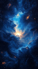 Fototapeta premium A mesmerizing nebula with swirling clouds of gas and dust.
