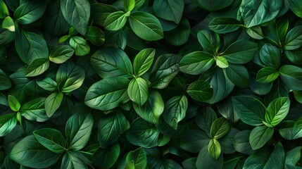 Close-up of a small leaf wall, intricate details and vibrant greens, capturing the essence of lush foliage, perfect for organic designs.