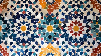 Exquisite Moroccan Mosaic Tile Pattern   Colorful Vintage Kaleidoscopic Ornamental Design for Interior Decor
