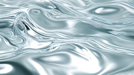 Abstract liquid metal texture reflecting light