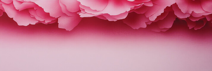 Fototapeta premium Pink flower petals create a delicate border.