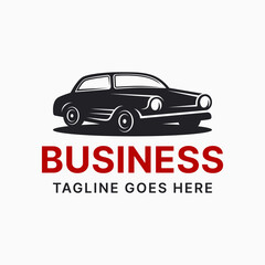 Vintage classic car logo design showcasing classic car elements with a timeless retro style.