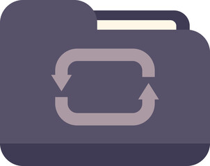 Folder icon is showing two arrows going in a circle, symbolizing a data recovery process