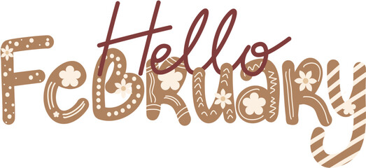 Hello February Lettering