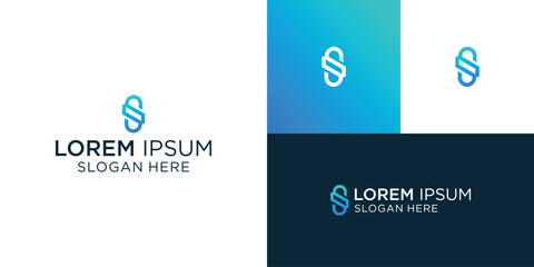 Infinity Letter S Logo Design Template. Vector logo design for business. S letter sign