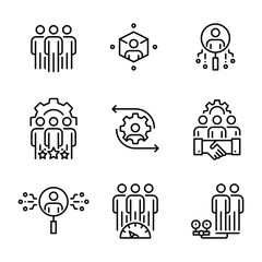 Business people icon, operations, benchmarking, teamwork