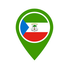 Obraz premium Equatorial Guinea flag location icon