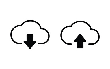 download and upload icon vector